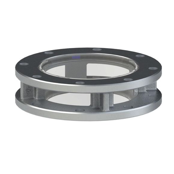 TTFWS-Tank Truck Flange, Short Acrylic Windowed Sight Glass, Alum